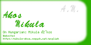 akos mikula business card